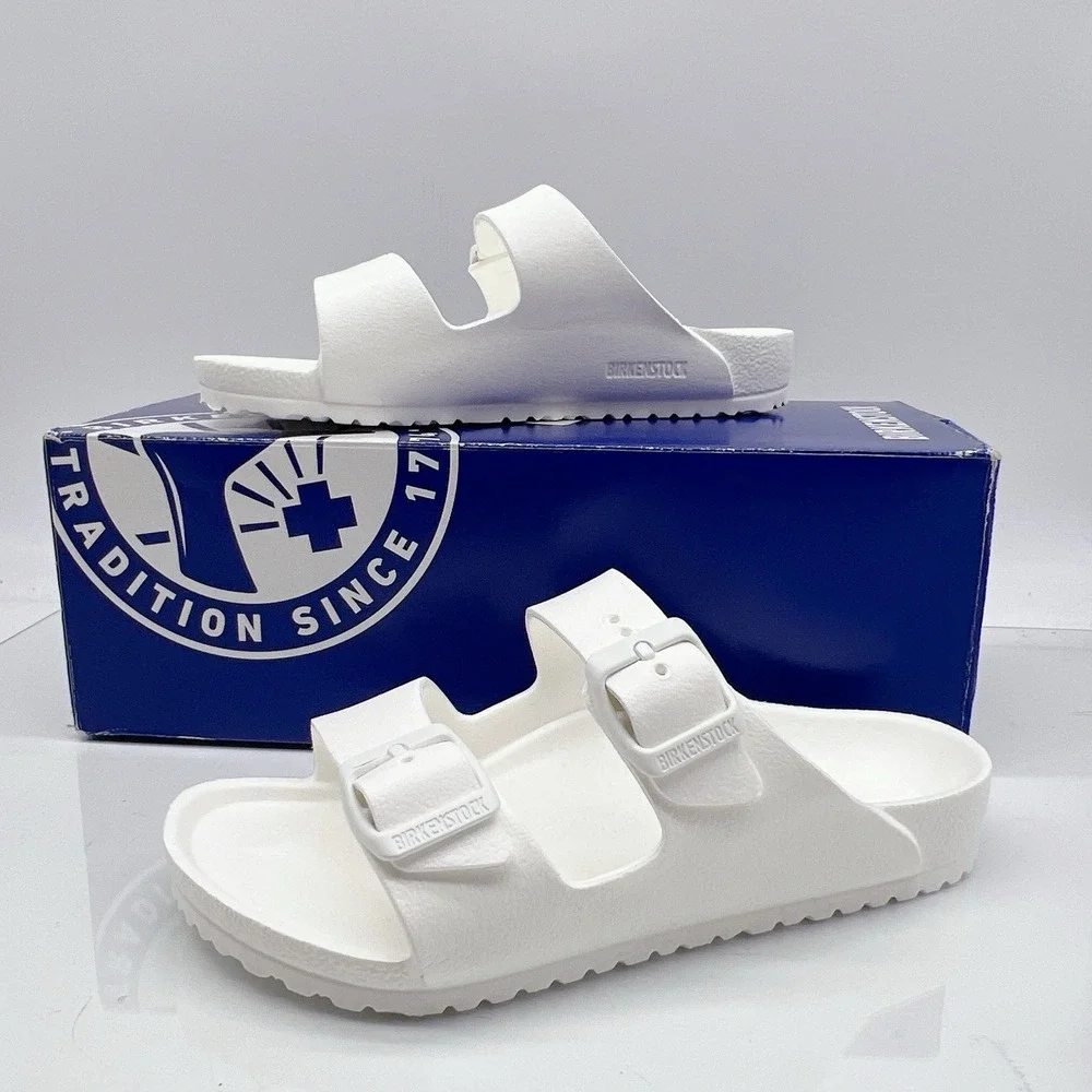Birkenstock Arizona Girls Sandals Slides Slip On Comfort Shoes White EU 34 US 3